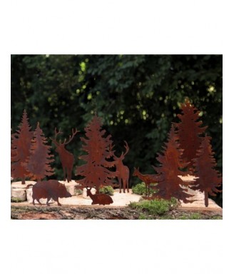 Kerstboom nr 5 - 25 cm hoog, ministeker, roest design